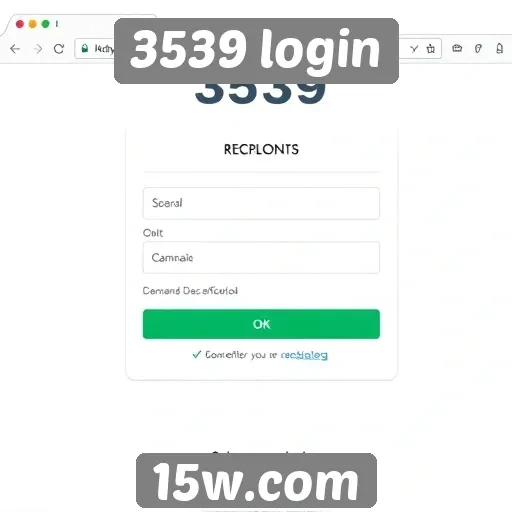 Análise das funcionalidades do site 3539 login